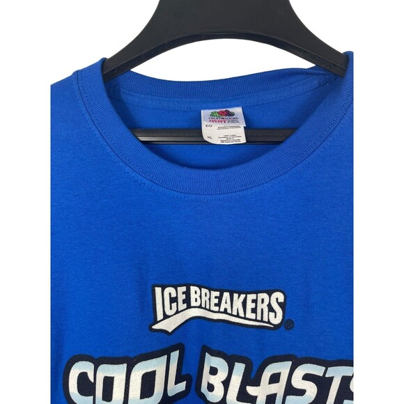 90s Y2K Inspired Ice Breakers Cool Blast Mints Blue Graphic Tshirt XL - Picture 3 of 9